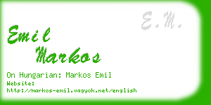 emil markos business card